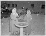 Women in snowfall